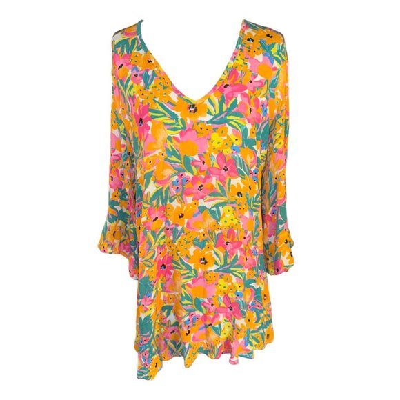 Anne Cole Tops - Anne Cole Summer Floral Design with Ruffle Sleeve Women Size XS